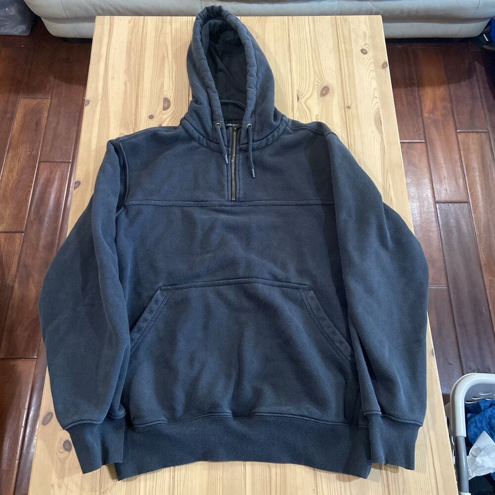 Carhartt Rain Defender Hoodie Sweatshirt 1/4 zip Mens Size Medium Black